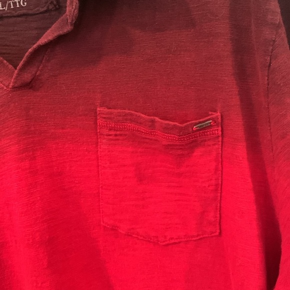 Guess Red Gradient Ombré Short Sleeve Polo Shirt Men’s XXL - Picture 4 of 7